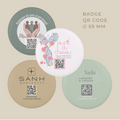 Badge personnalisé avec QR code – Ø 59 mm